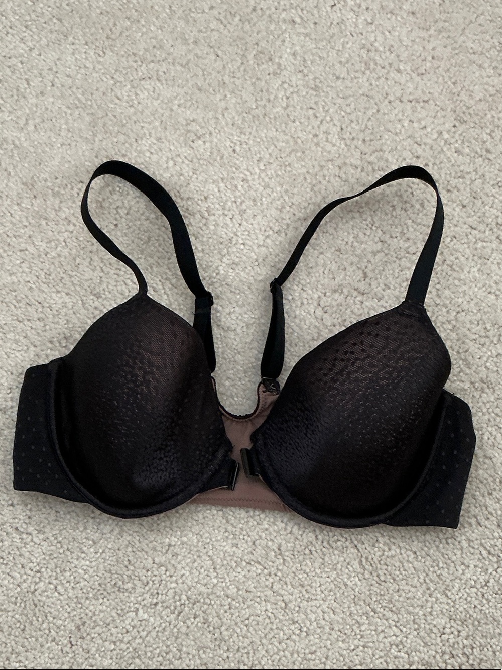 Wacoal Black Front-Closure Push-Up Bra